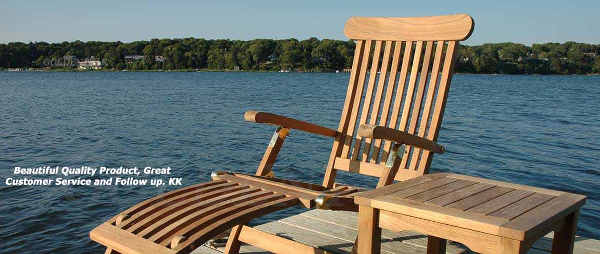 Teak Chaise Lounges, Teak Steamer Chairs