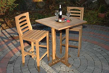 Teak Outdoor Bar Tables, Teak Bar Chairs, Teak Bar Stools