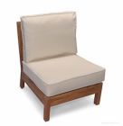 Teak Deep Seating Sectional CENTER unit with cushion - Belvedere Collection