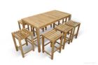 Teak Bar Height Dining Set for 8 - Goldenteak