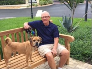 Teak Hydepark 8 Ft Bench in Florida Condo Complex - Customer Photo