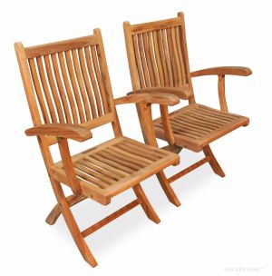 Teak Chair Rockport with Arms PAIR