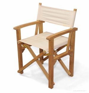 Director's Chair Teak with Sunbrella Fabric Canvas 5453