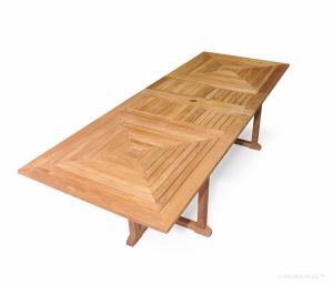 Nantucket Grand Teak Ext Table 43W X 87L Ext 118 inch |  Premium Teak