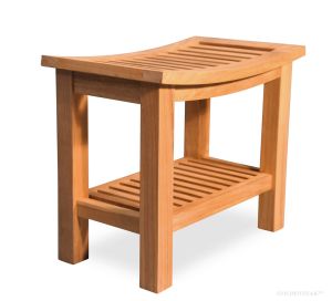 Teak Shower Bench Regency 17H X 12D X 20W