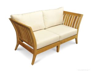 Deep Seating Love Seat in Premium Teak - Nevis Island Estate Collection