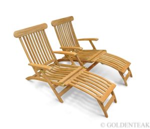 Teak Steamer Chair PAIR