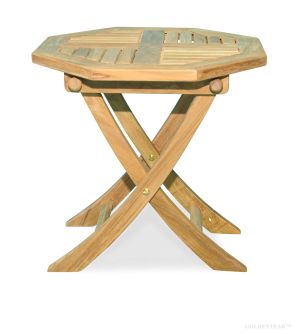 Teak Side Table Octagon Folding