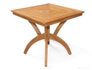 Teak Pedestal Dining Table 31 inch Sq - Root Design