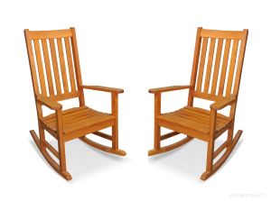 Teak Outdoor Rocking Chair PAIR - SPECIAL, Carolina Collection