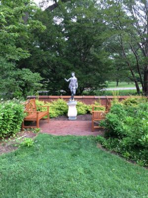 Teak Chippendale Bench at NY State Park - Goldenteak Customer Photo