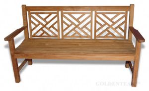 Outdoor Teak Chippendale Bench 5 ft. |  Premium Teak