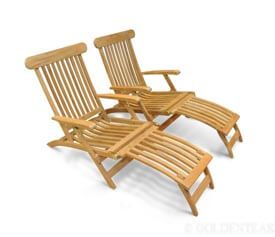 Teak Steamer Chair PAIR