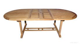 Teak Dining Table Oval Double Extension  Large - Jupiter Collection