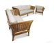 Deep Seating Conversation Set - in Premium Teak and Sunbrella - Nevis Island Estate Collection