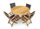 Teak Outdoor Dining Set - Round Table 48