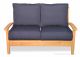 Teak Love Seat Outdoor Deep Seating Chappy Collection with Cushions