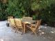 Teak Patio Dining Set Extension Table and Teak Folding Chairs - FL- Customer Photo